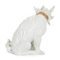 A Dresden Porcelain Bolognese Dog Figure