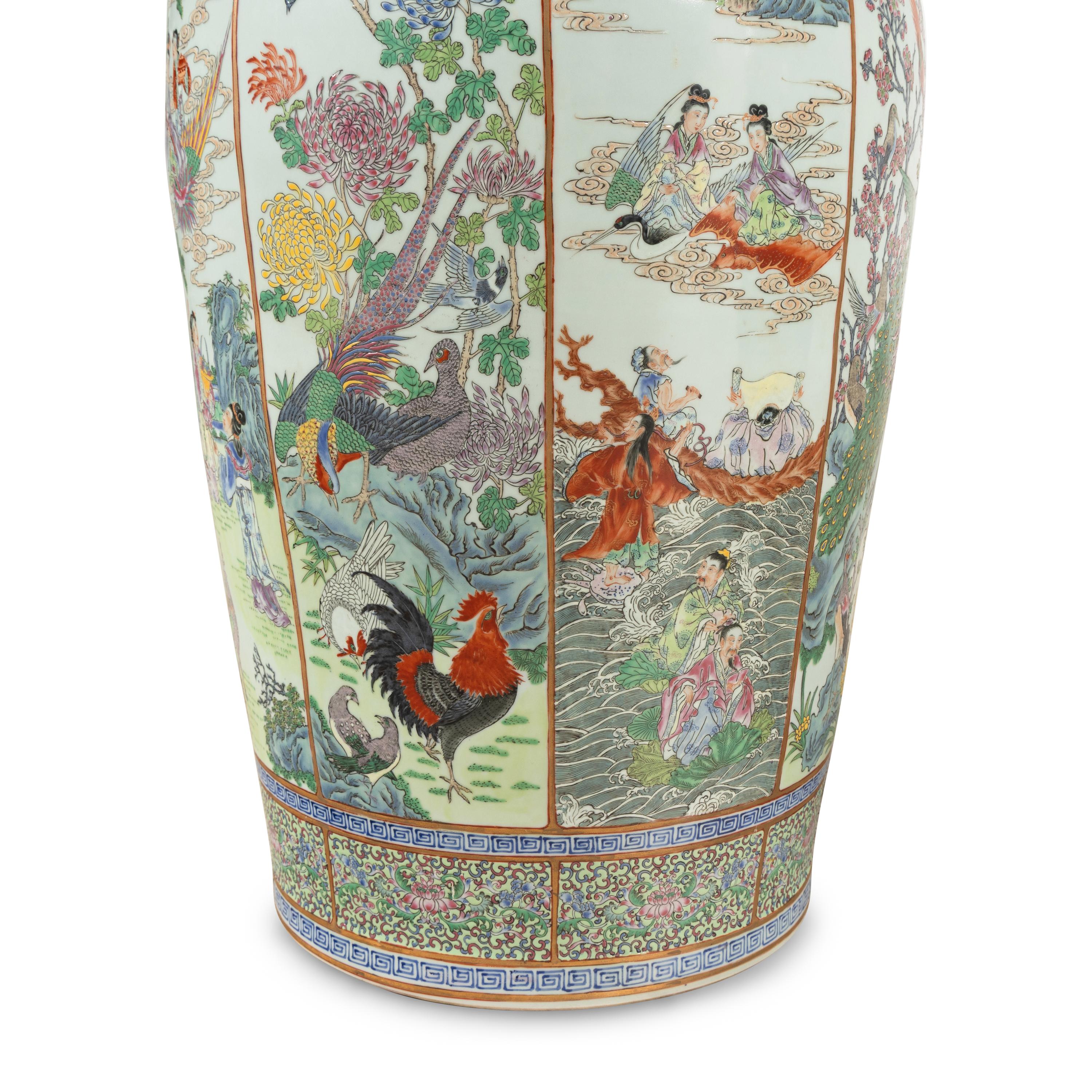 A Pair of Japanese Porcelain Floor Vases