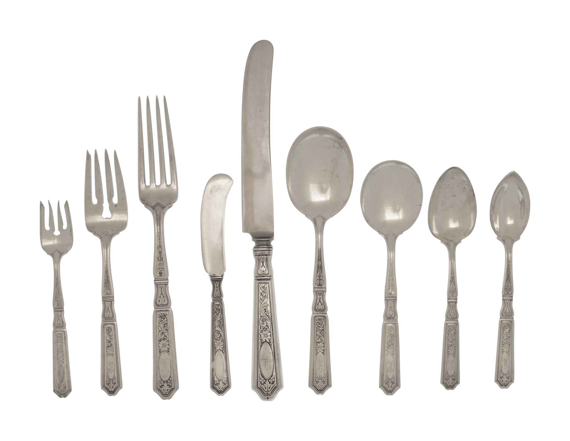 An American Silver Flatware Service