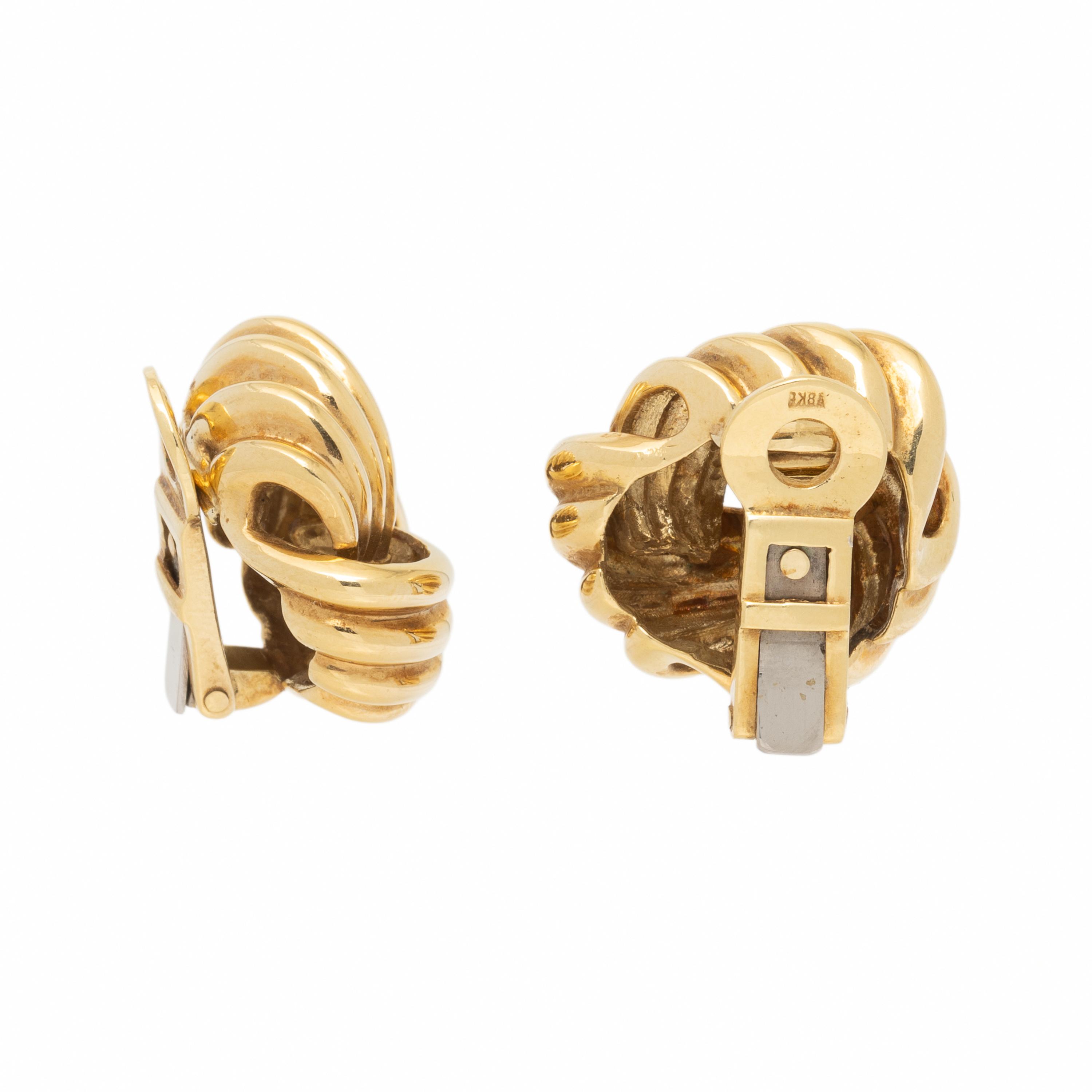 Yellow Gold Knot Earrings