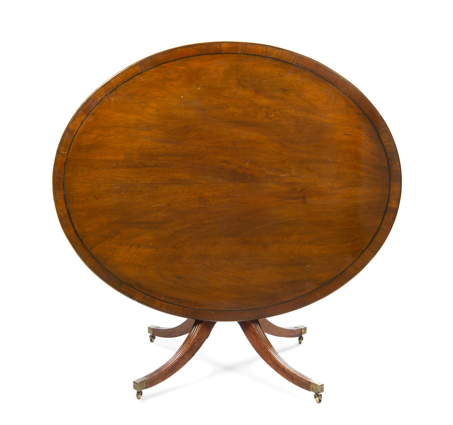 A George III Mahogany Breakfast Table Height 29 x width 54 x depth 43 inches. — 19TH CENTURY
