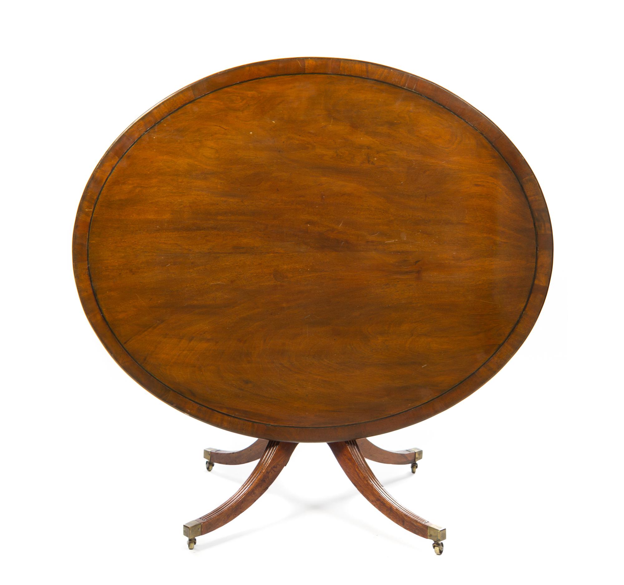 A George III Mahogany Breakfast Table Height 29 x width 54 x depth 43 inches. — 19TH CENTURY