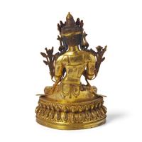 A Sino-Tibetan Gilt Bronze Figure of Avalokiteshvara, 19th/20th Century 十九/二十世紀 藏傳 銅 鎏金菩薩