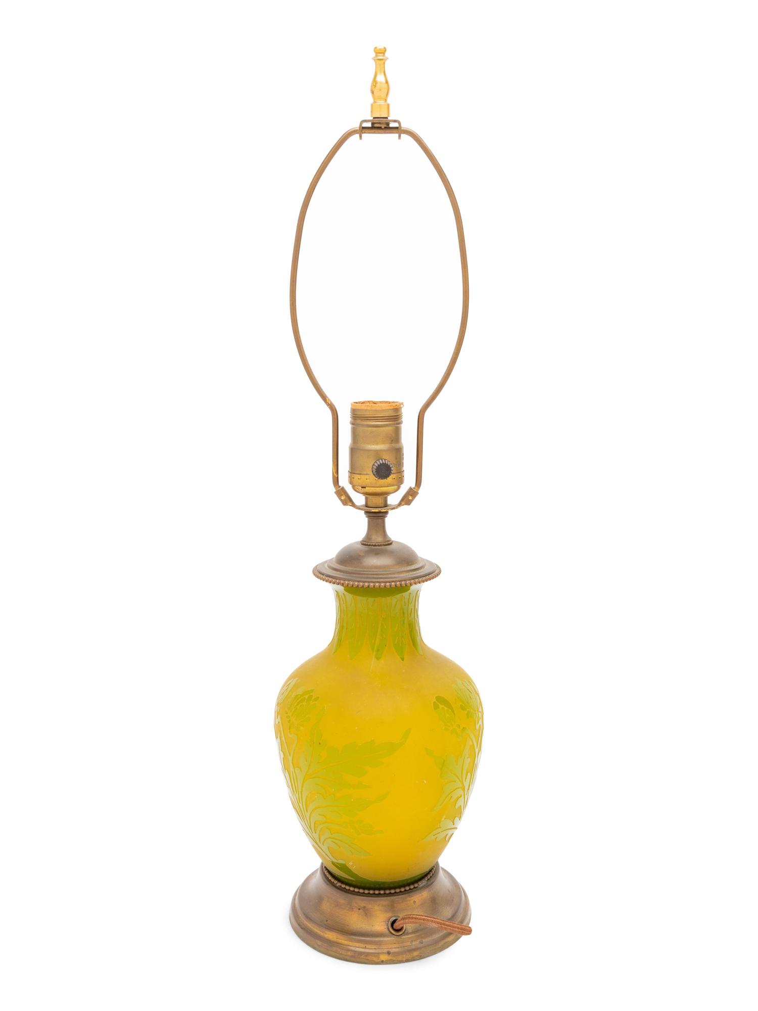 A Cameo Glass Table Lamp
