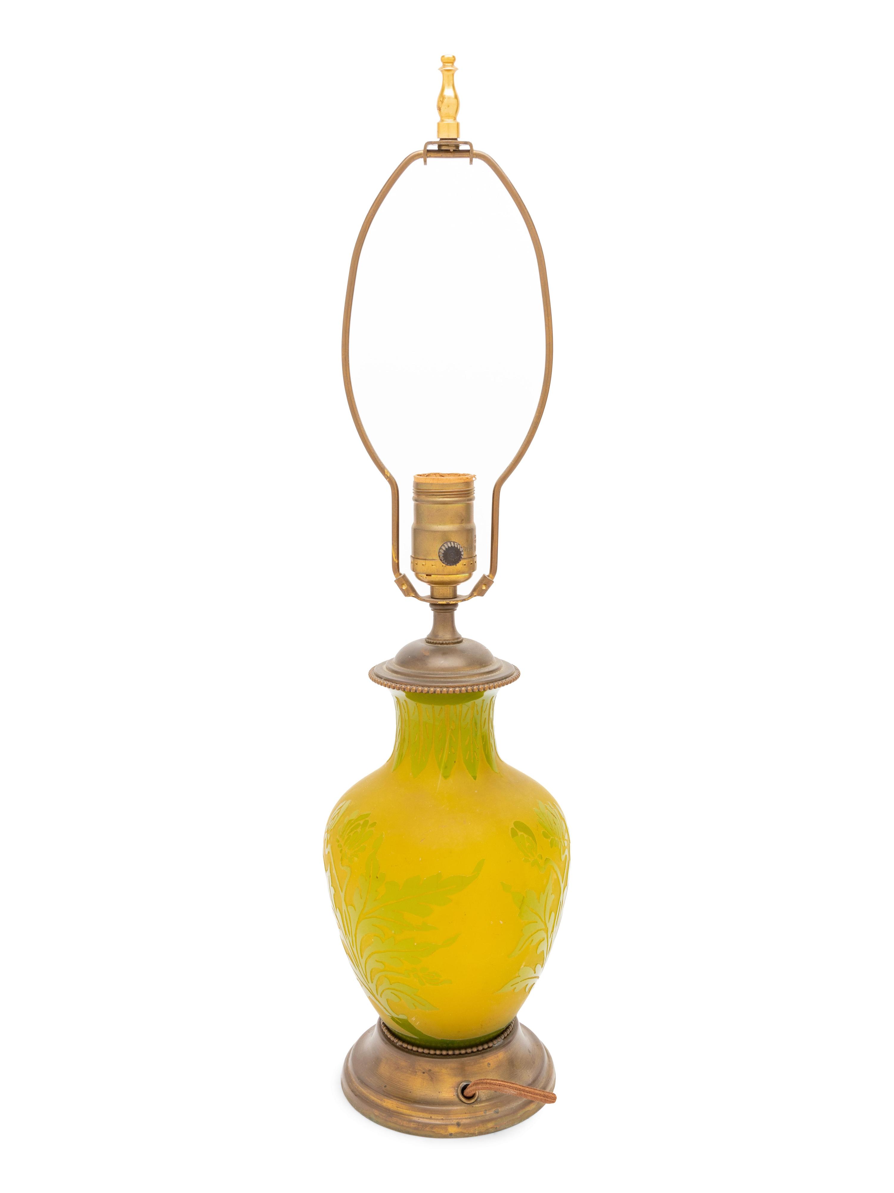 A Cameo Glass Table Lamp