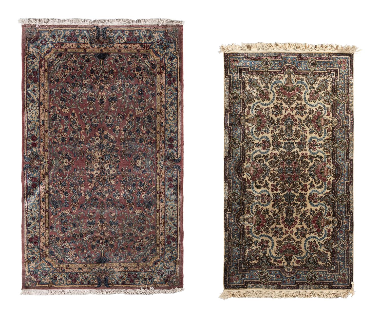 Two Kirman Wool Rugs
