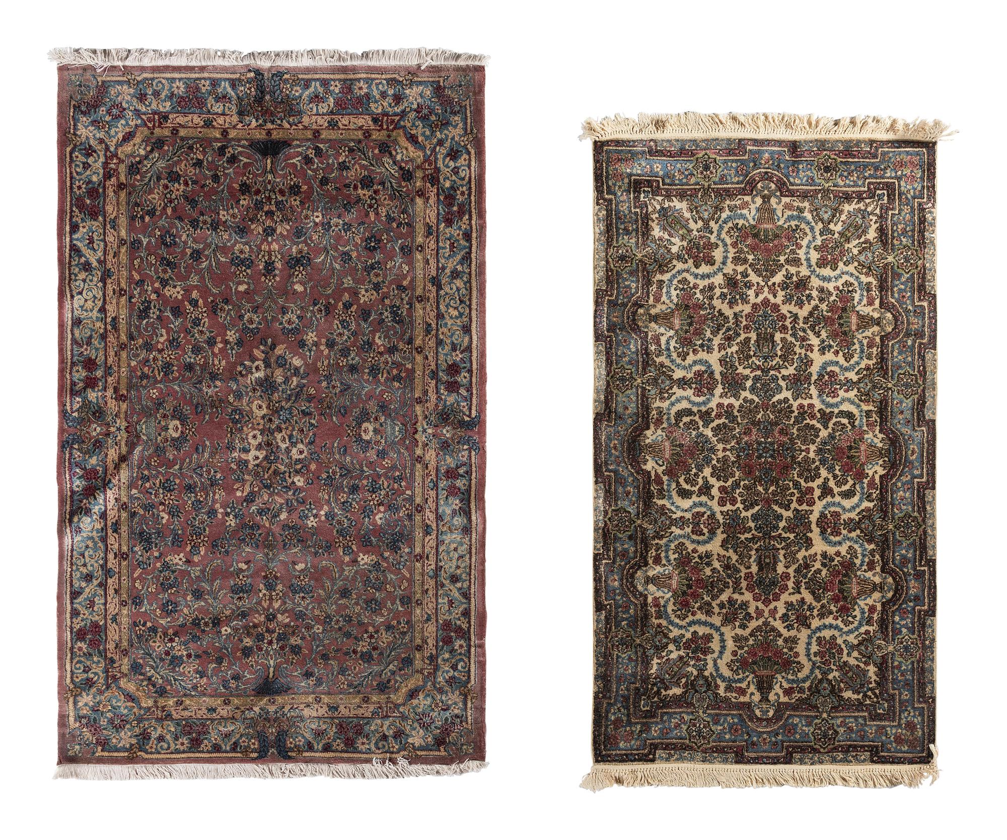 Two Kirman Wool Rugs
