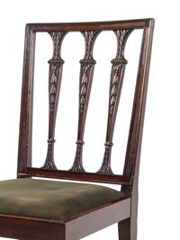 A Set of Four George III Style Mahogany Side Chairs
