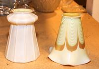Two Steuben Aurene Glass Shades Height of taller 5 inches. — EARLY 20TH CENTURY