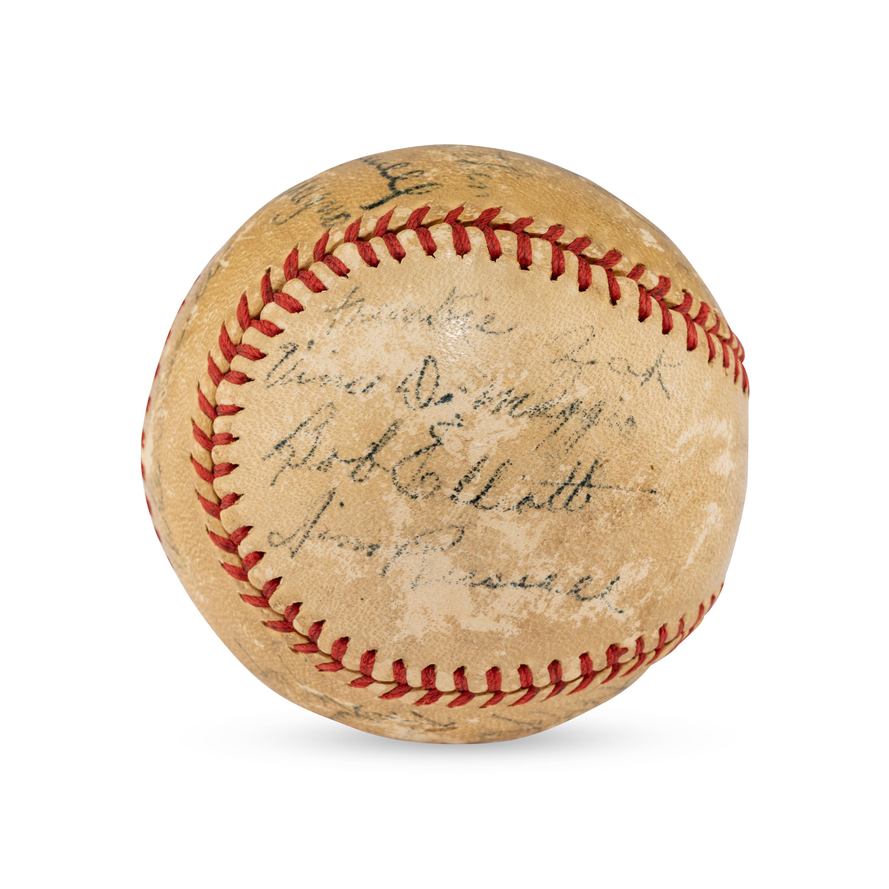 A 1944 Pittsburgh Pirates Team Signed Autograph Baseball Featuring Paul Waner (JSA Letter of Authenticity),
