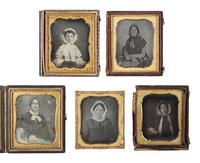 [EARLY PHOTOGRAPHY]. 30 sixth plate daguerreotypes of serious women of varying ages.
