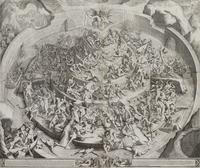 Inferno According to Dante Alighieri in "The Divine Comedy" (After a drawing by Bernardino Poccetti, 1612)