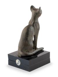 An Egyptian Bronze Seated Cat