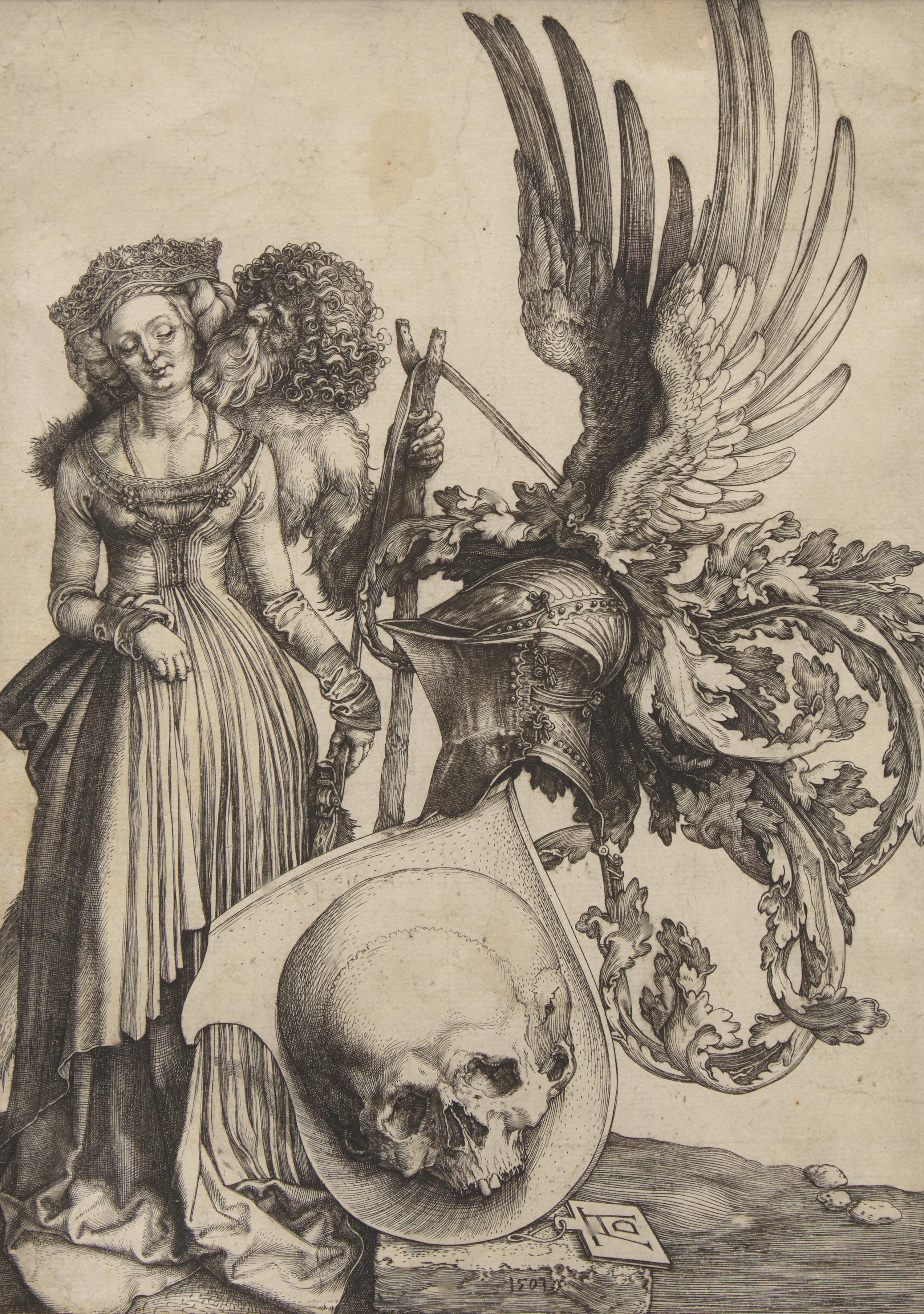 Albrecht Dürer (German, 1471-1528) — Coat of Arms with a Skull , 1503