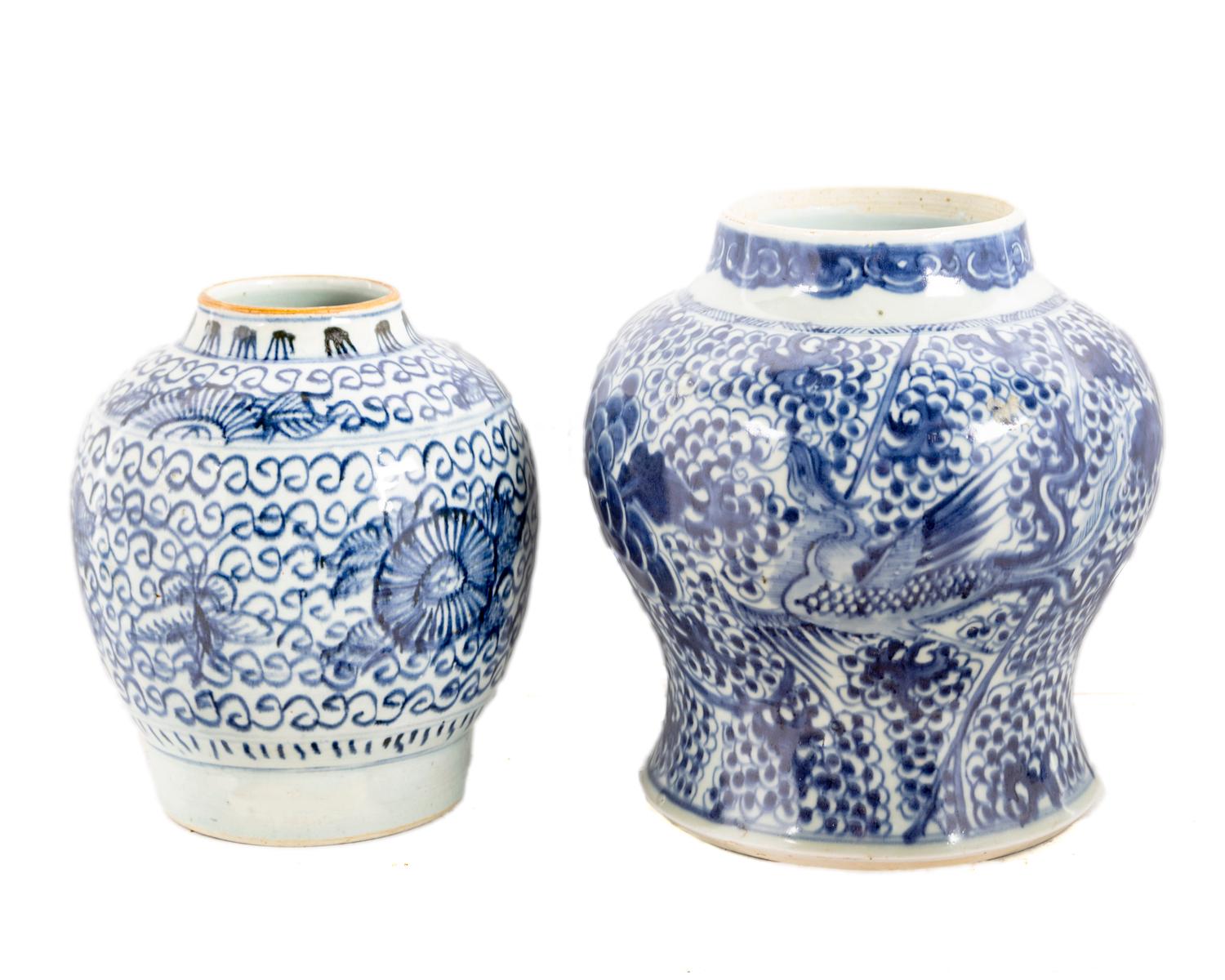Five Chinese Blue and White Porcelain Vessels