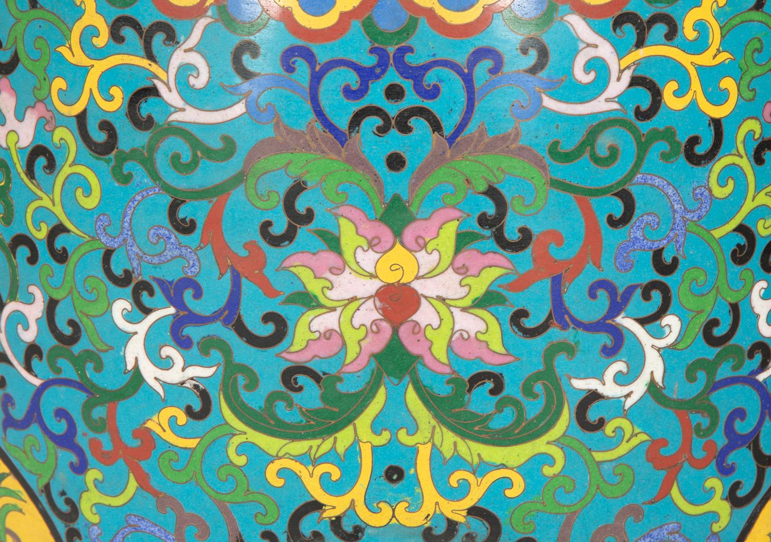 A Pair of Chinese Cloisonné Garden Seats