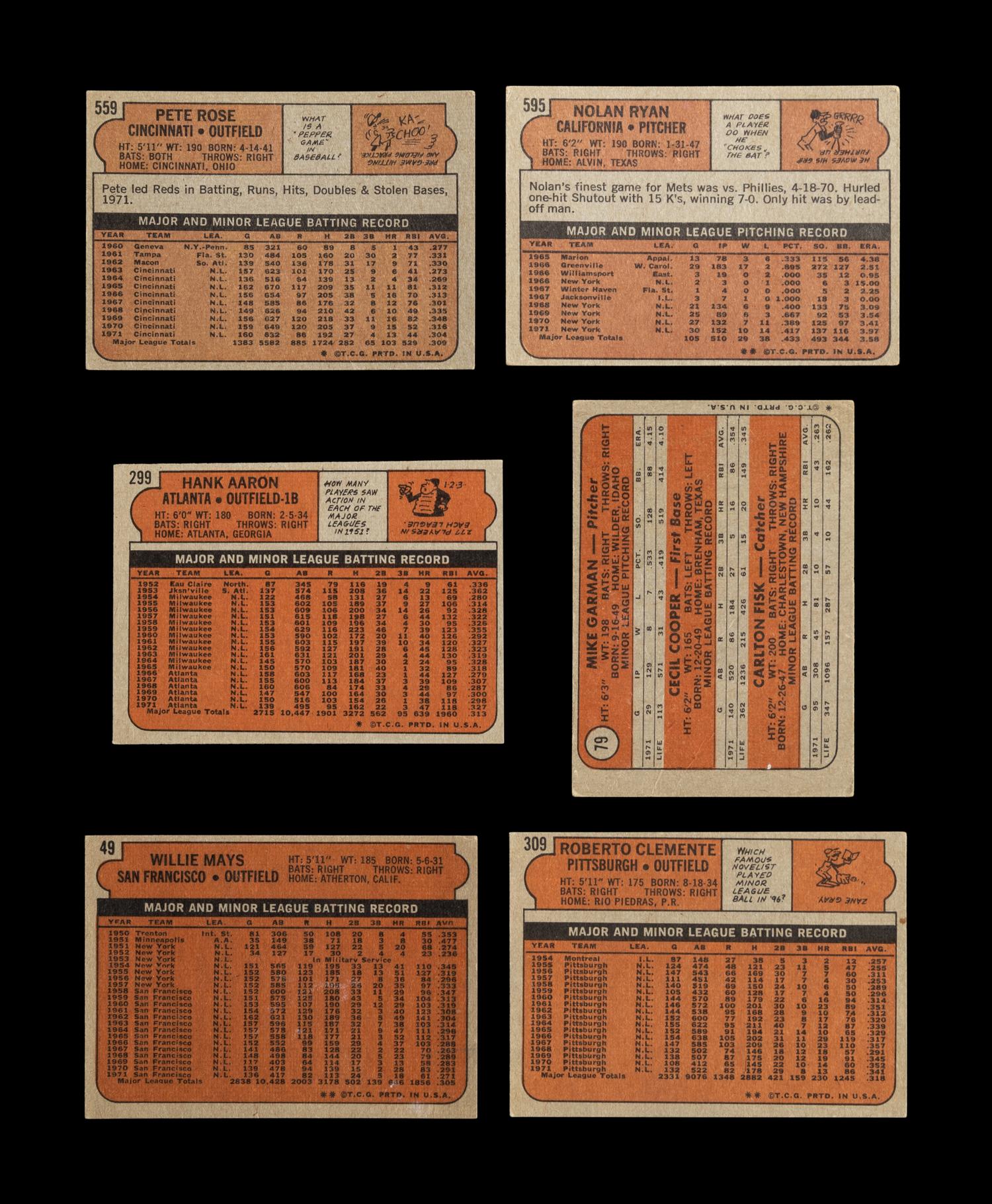 A Complete Set of 1972 Topps Baseball Cards (787/787)