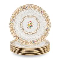 A Set of Eight Royal Doulton Porcelain Dinner Plates