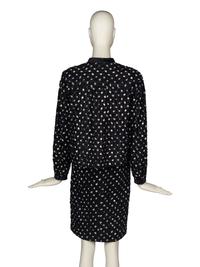 Geoffrey Beene Polka Dot Silk Dress and Jacket