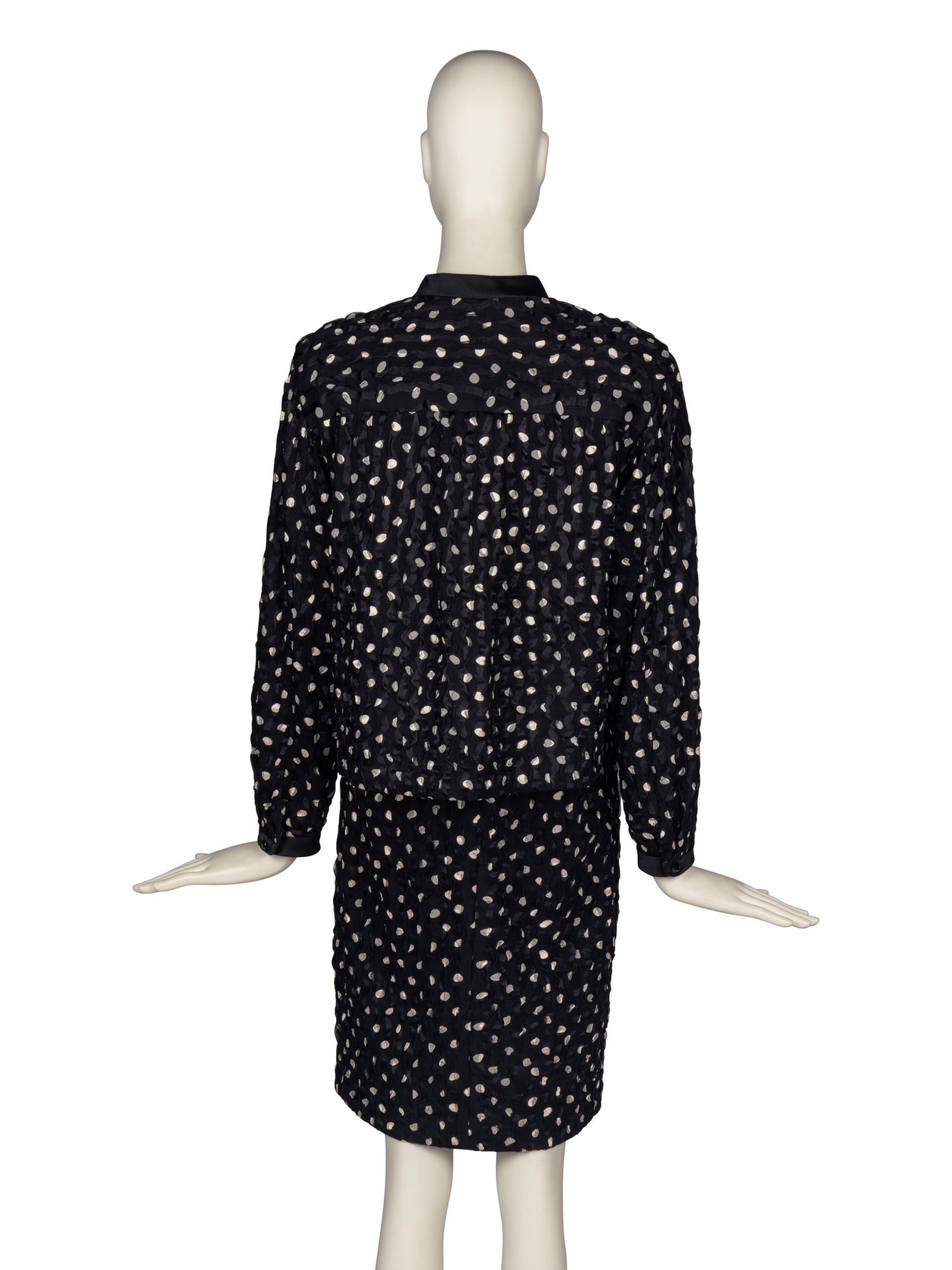 Geoffrey Beene Polka Dot Silk Dress and Jacket