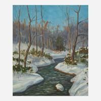 Walter Emerson Baum (American, 1884-1956) Winter Stream
