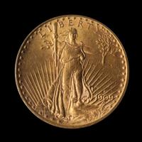 A United States 1909-S St. Gaudens $20 Gold Coin
