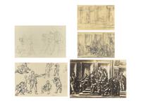 Five Works: Group of Sketches including T.C. Turner and Co., circa 1939 (5)