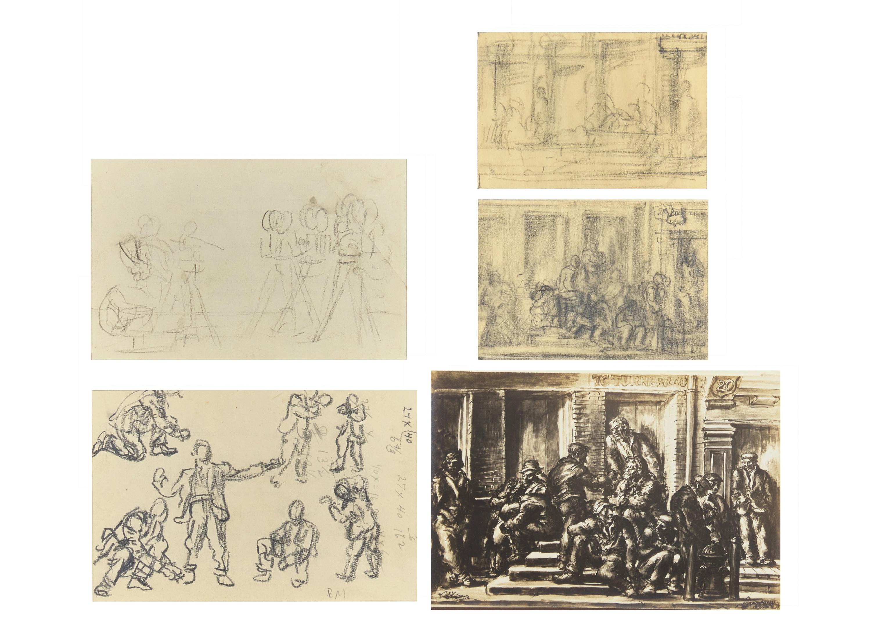 Five Works: Group of Sketches including T.C. Turner and Co., circa 1939 (5)