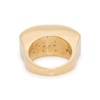 YELLOW GOLD AND JADE SADDLE RING