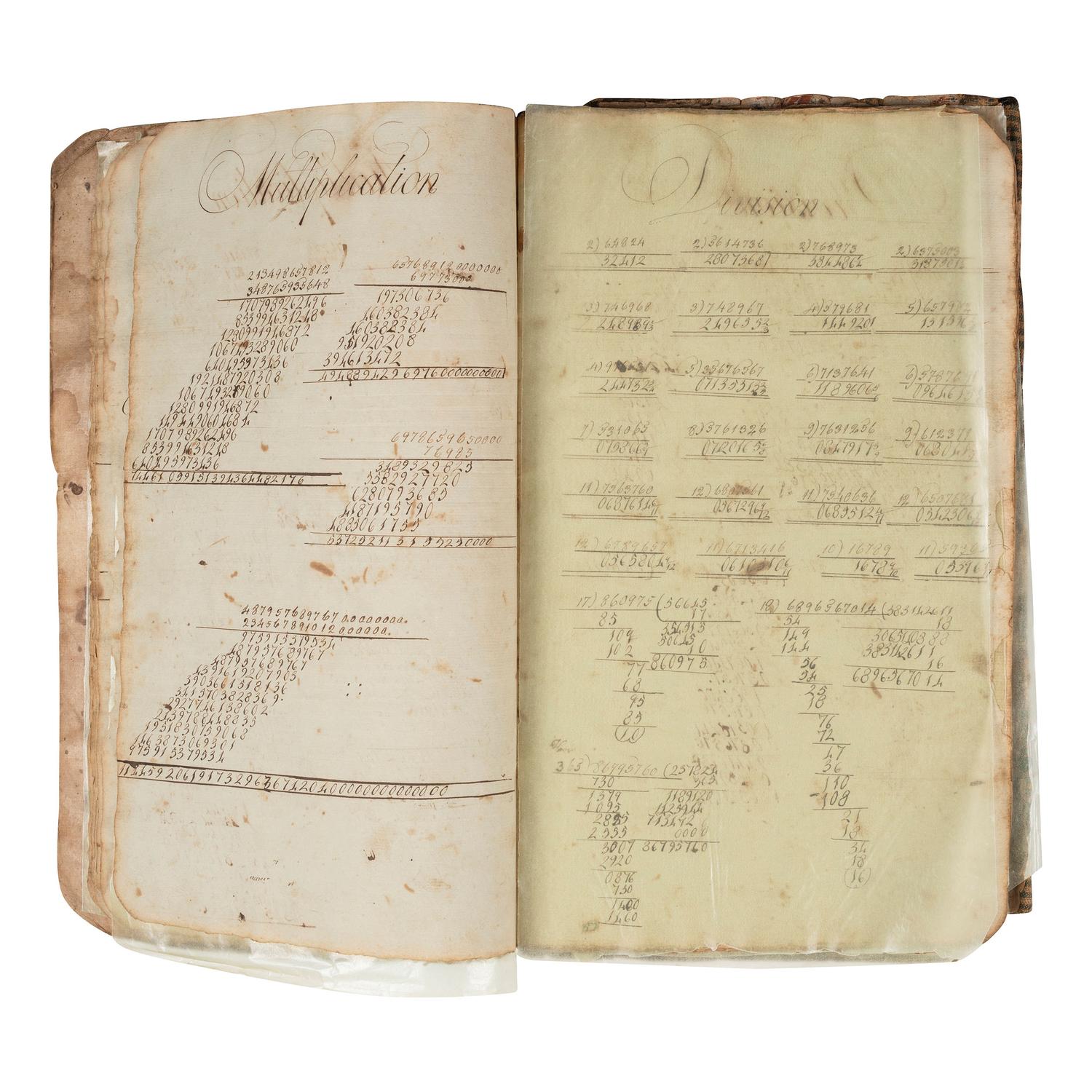 [AMERICANA]. A group of several account books and apprentice books from identified users. [Ca mid-19th century].