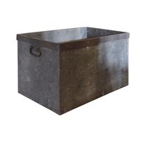An Iron and Zinc Industrial Bin 25" W x 16" D x 15" H — United States, Early 20th Century