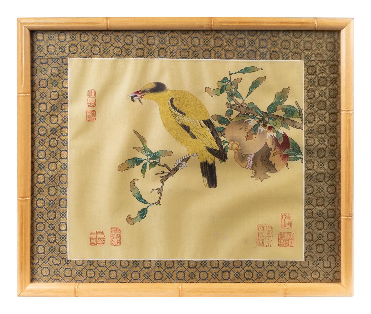 A Set of Six Chinese Works on Silk — 20TH CENTURY