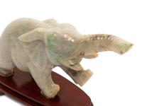 A Chinese Carved Jadeite Elephant