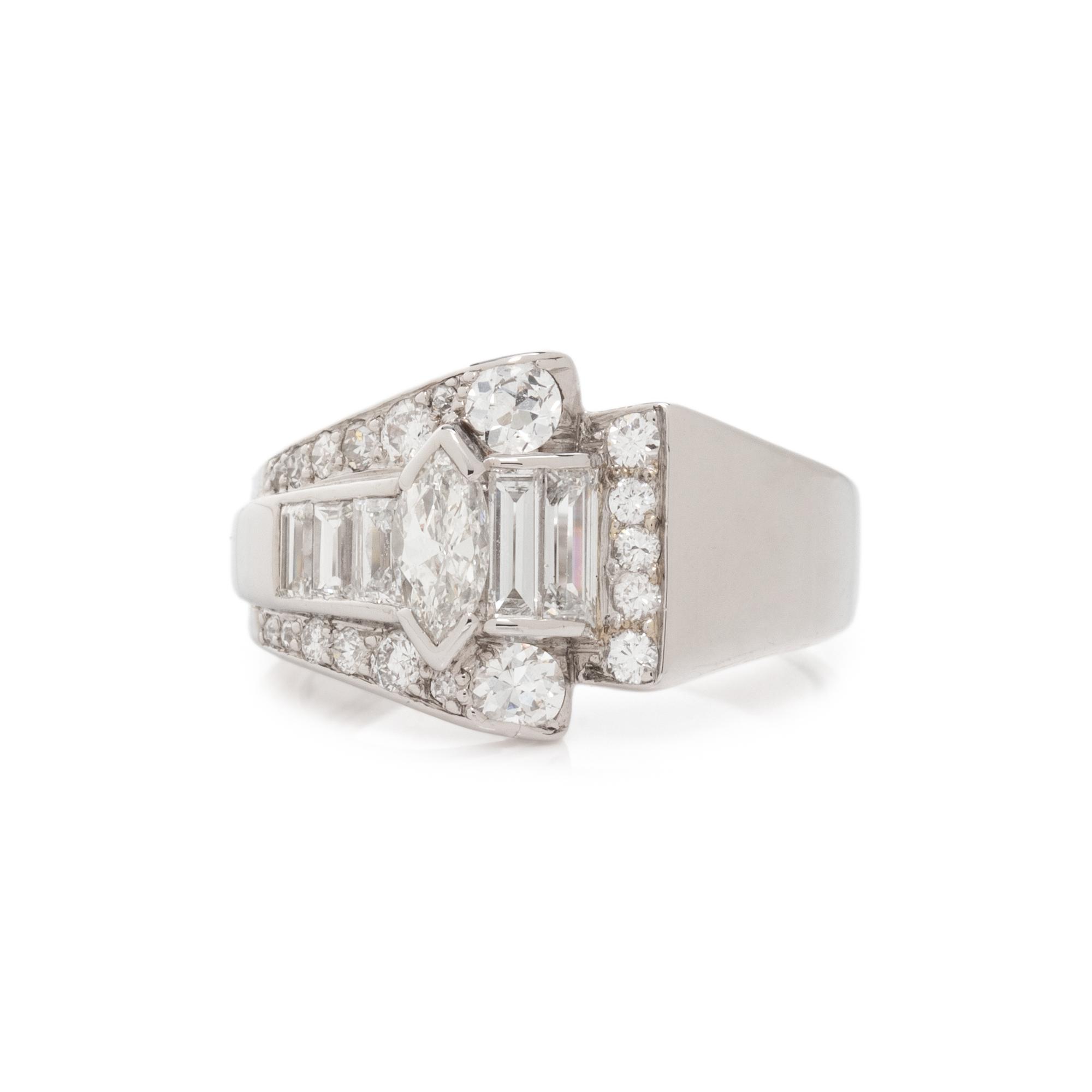PLATINUM AND DIAMOND RING