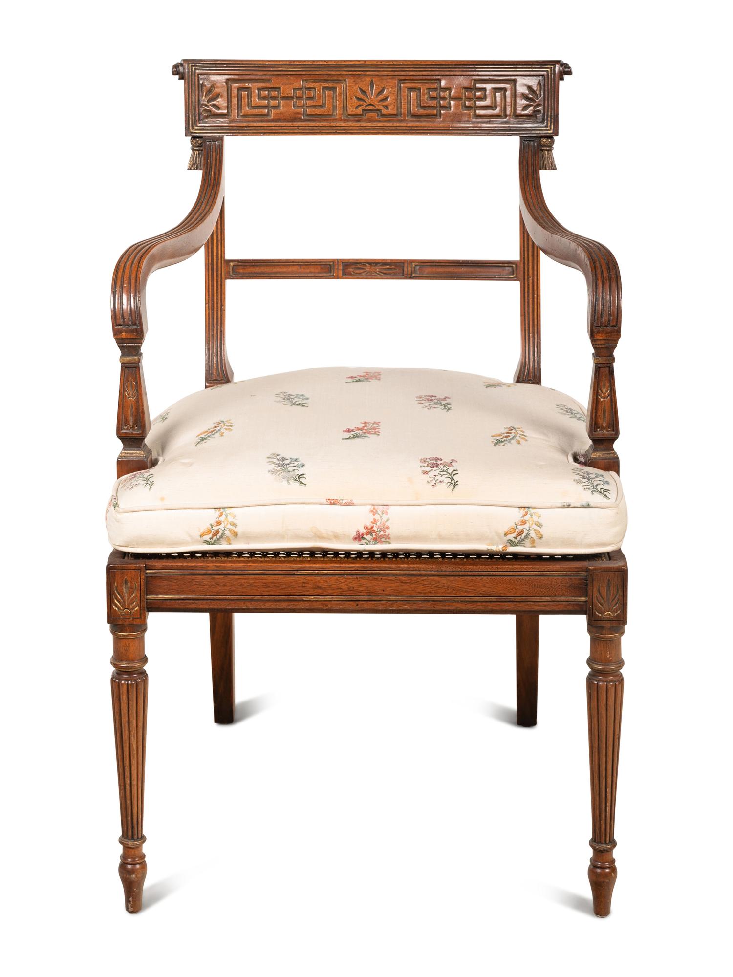 A Yale Burge Regency Style Armchair