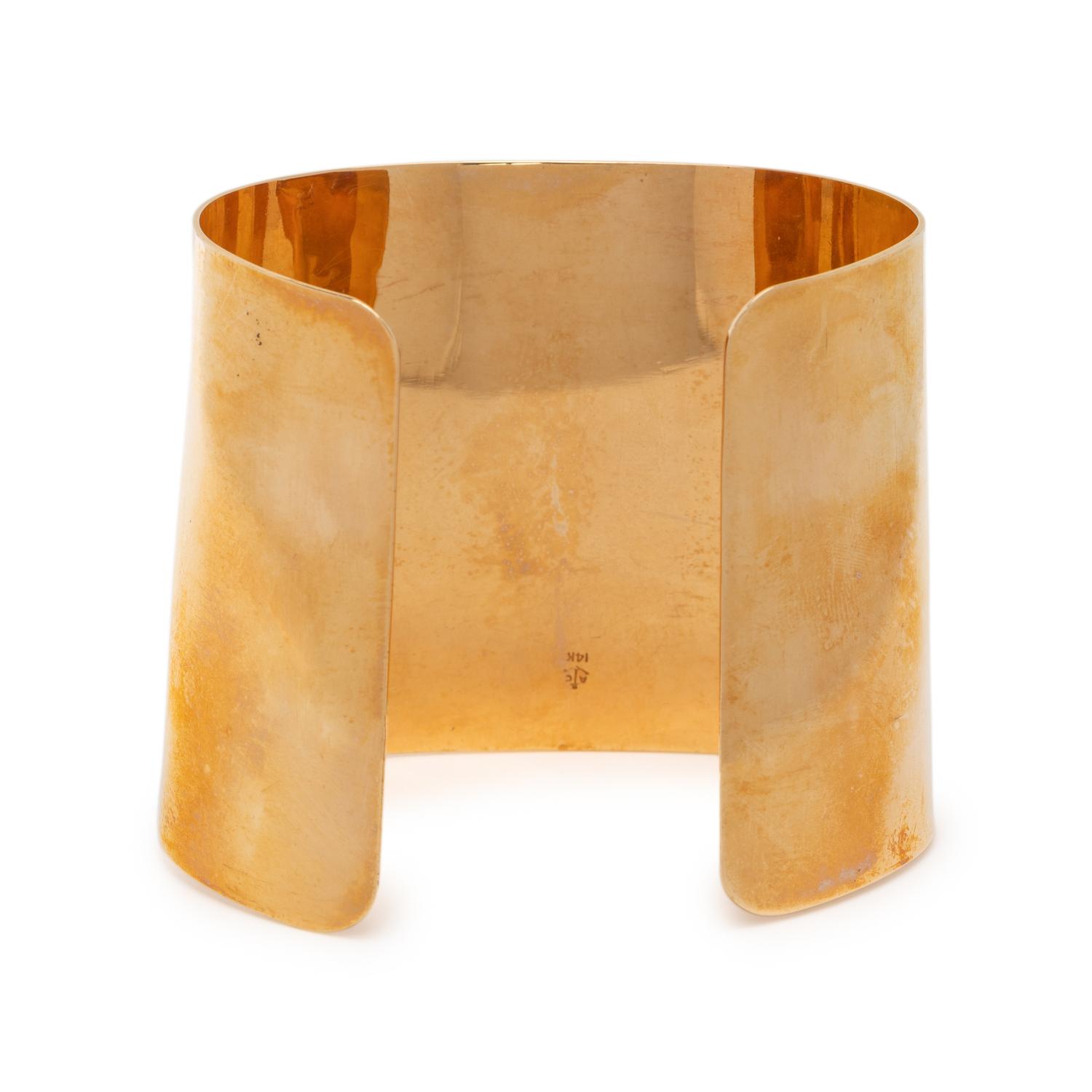 YELLOW GOLD CUFF BRACELET