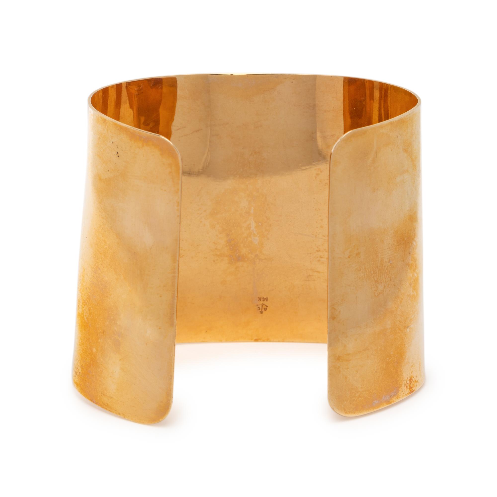 YELLOW GOLD CUFF BRACELET