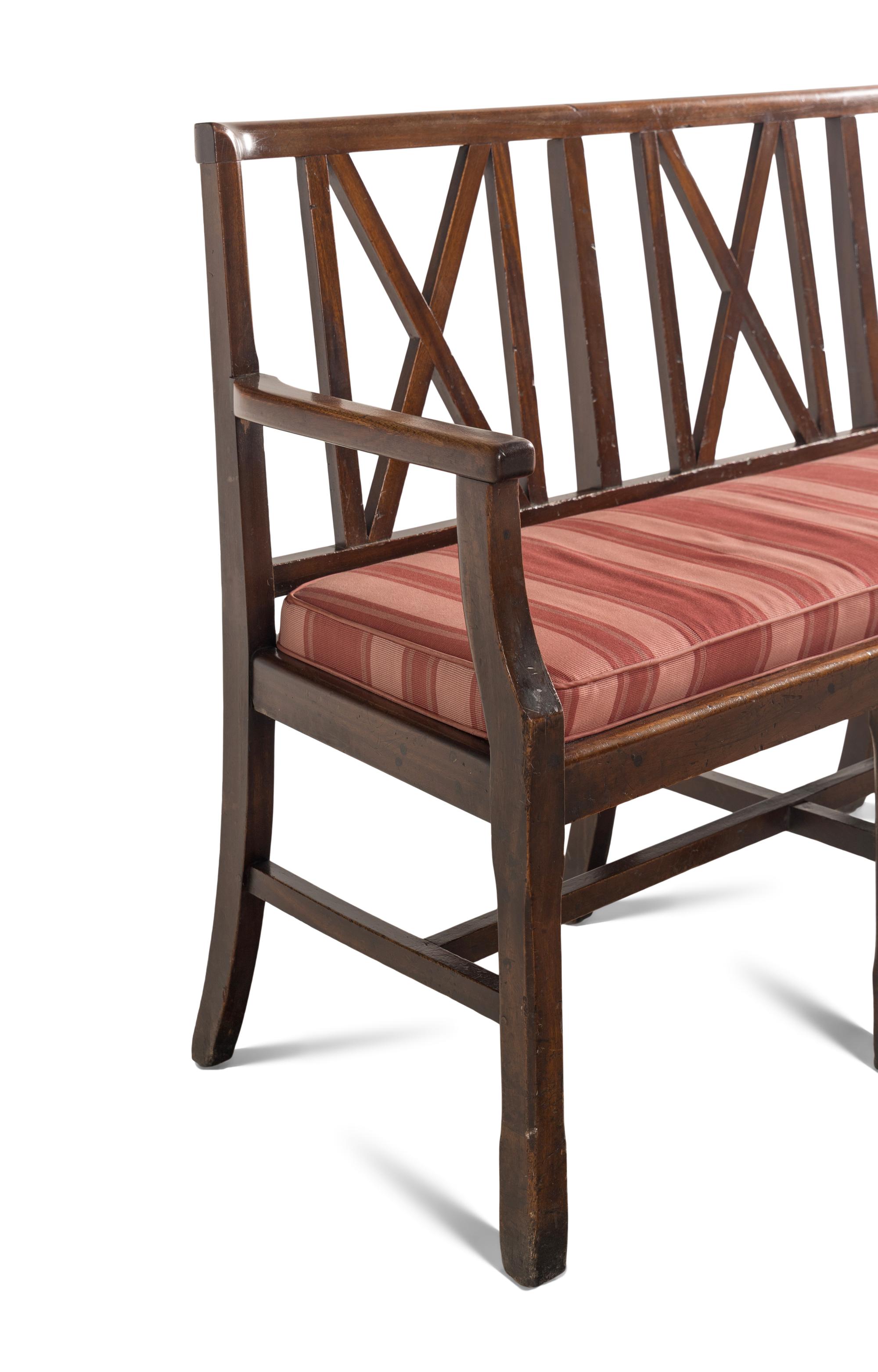 A Pair of English Mahogany Hall Benches
