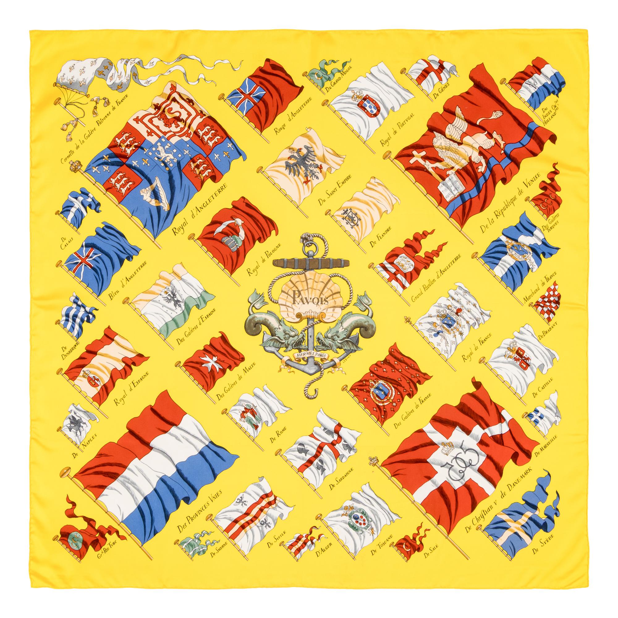 Hermès, Four Silk Scarves 90