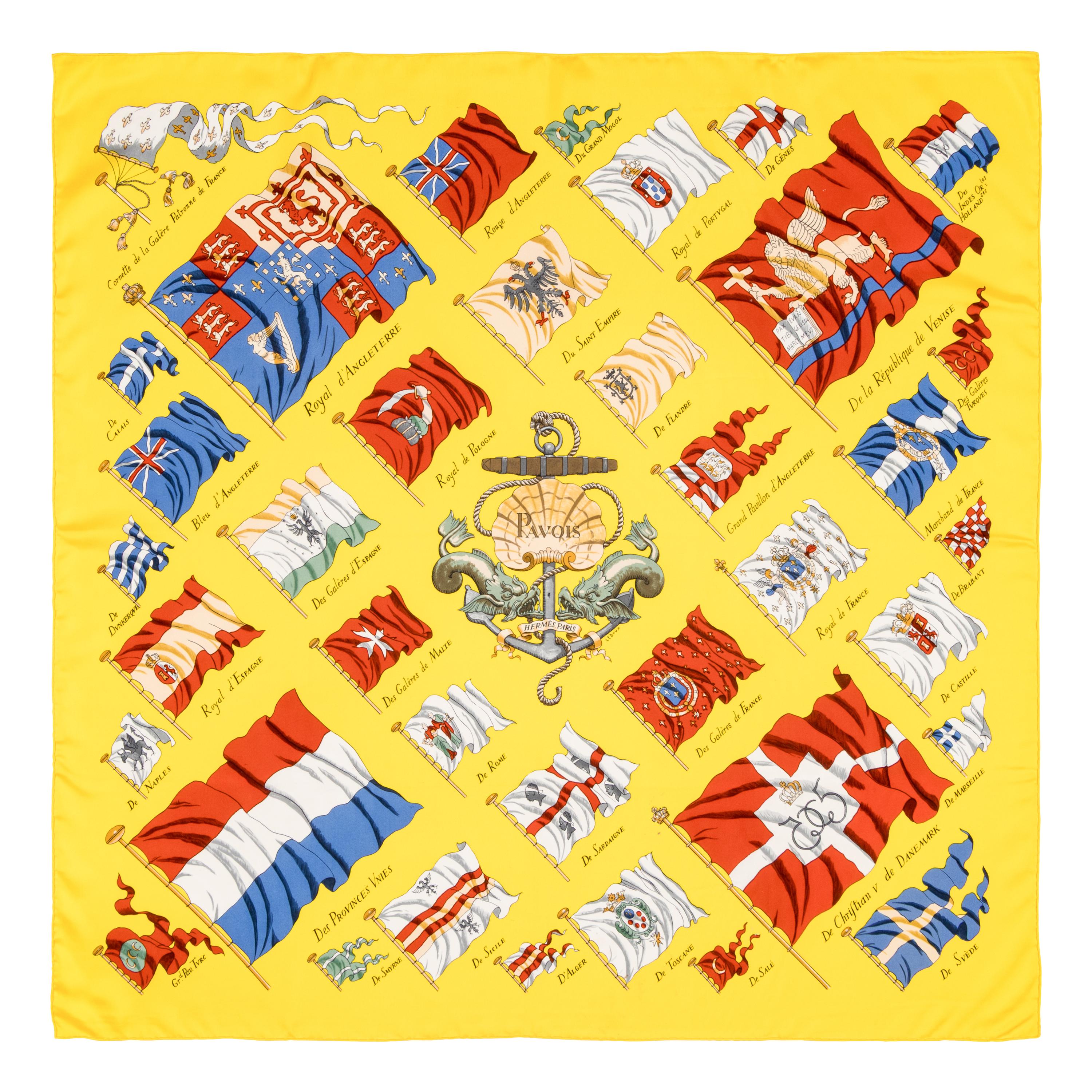 Hermès, Four Silk Scarves 90