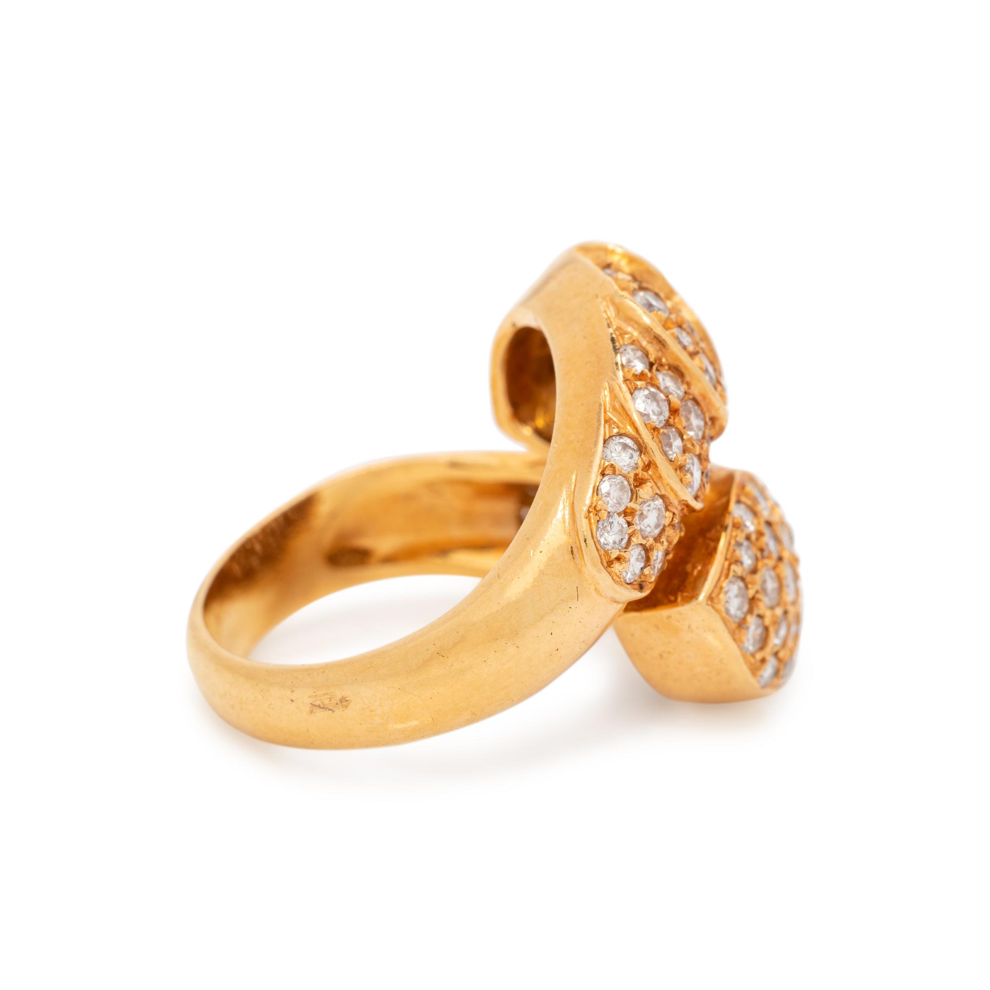 FRENCH, DIAMOND BYPASS RING