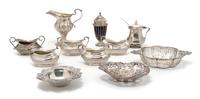 A Collection of English Silver Articles, Width over handles 5 3/4 inches.