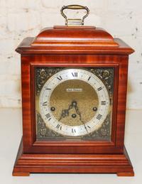 A Seth Thomas Mahogany Cased Shelf Clock. Height 15 inches.