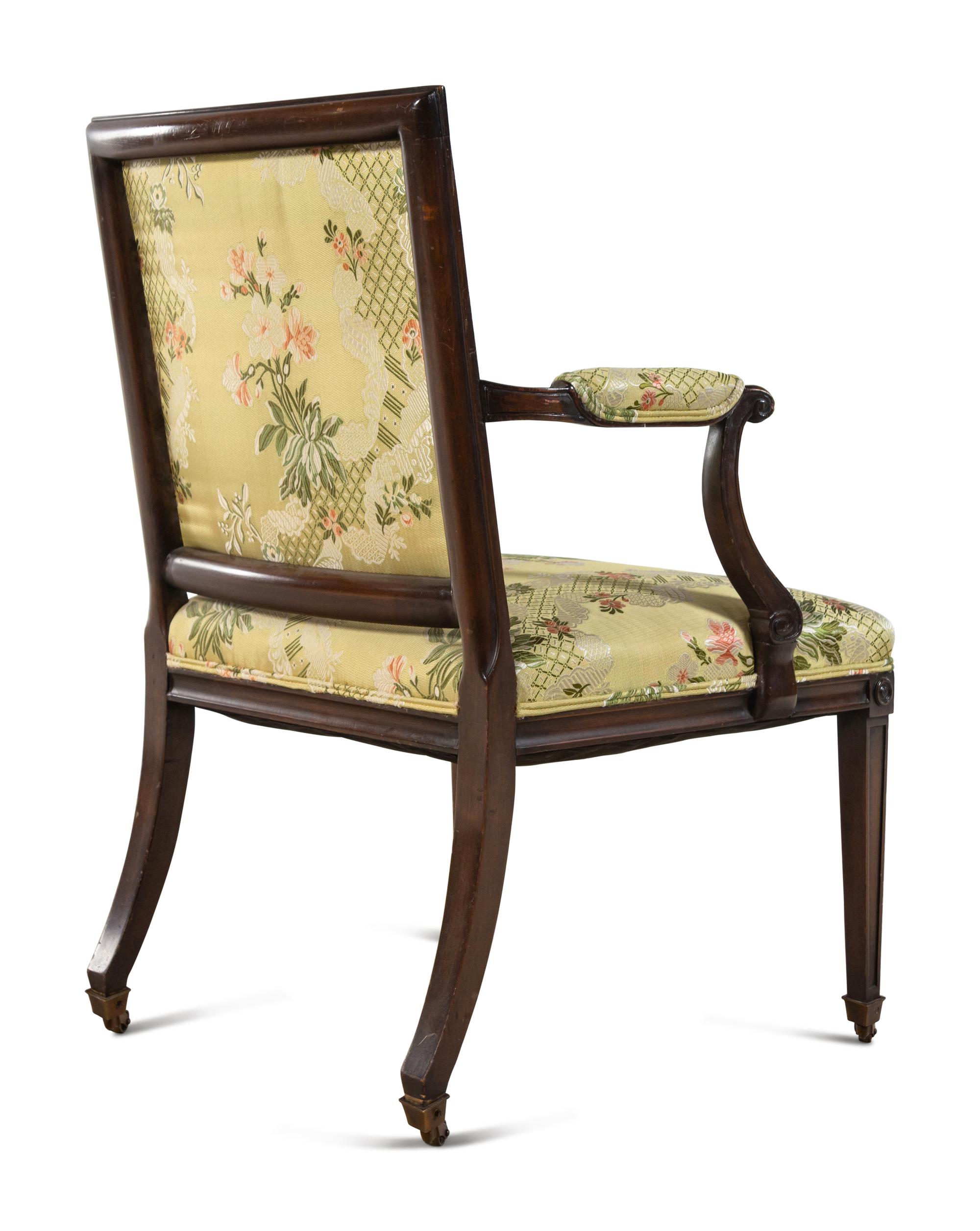 A Regency Carved Mahogany Armchair