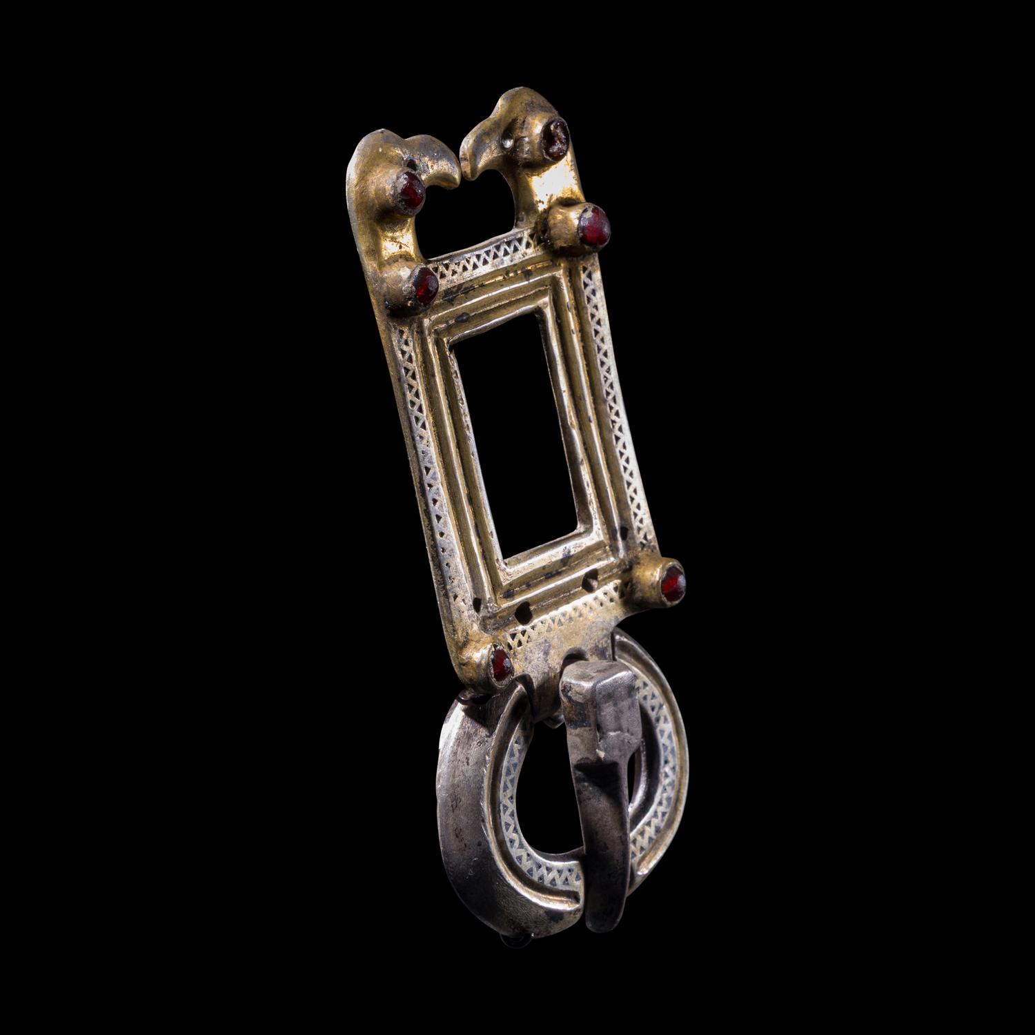 An Ostrogothic Gilt-Silver and Garnet Belt Buckle