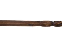 Western Great Lakes Polychrome Wood Staff, with Puzzle Stem