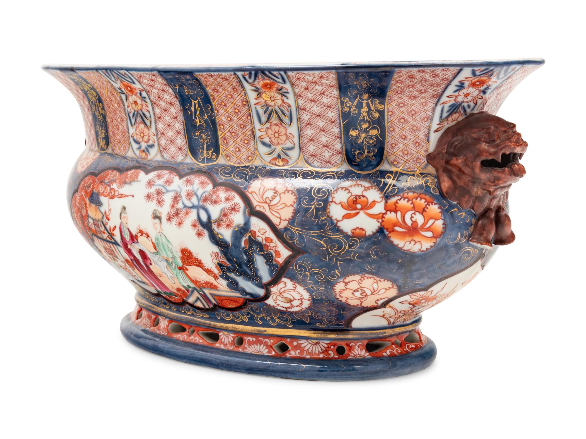 An Imari Porcelain Jardinière