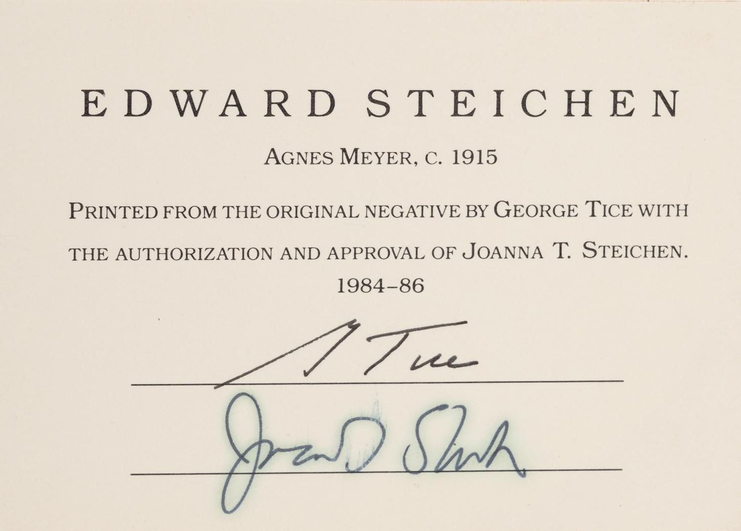 A group of seven photographs (from Harmonic Measure printed by George Tice with labels signed by George Tice and Joanna Steichen)