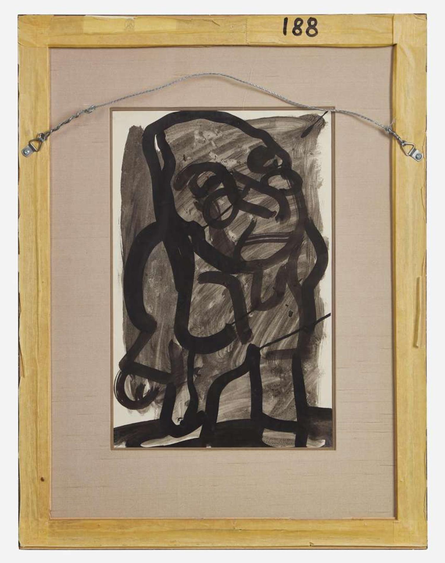 Georges Rouault (French, 1871-1958) - Perroquet (Projet Pour un Bestiaire); With Homme Debout verso (A Double-Sided Work)