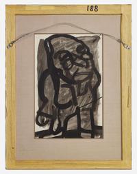 Georges Rouault (French, 1871-1958) - Perroquet (Projet Pour un Bestiaire); With Homme Debout verso (A Double-Sided Work)